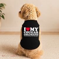 I Love My Cougar Girlfriend GF She Bought Me This Shirt Doggie Tank thumb 2