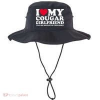I Love My Cougar Girlfriend GF She Bought Me This Shirt Bucket Hat thumb 0