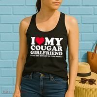 I Love My Cougar Girlfriend GF She Bought Me This Shirt Women's Tank Top thumb 2
