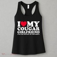 I Love My Cougar Girlfriend GF She Bought Me This Shirt Women's Tank Top thumb 3