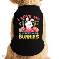 I Love My Dispatcher Bunnies 911 Dispatcher Easter Day Great Gift Doggie Tank thumb 0