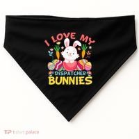 I Love My Dispatcher Bunnies 911 Dispatcher Easter Day Great Gift USA-Made Doggie Bandana thumb 0