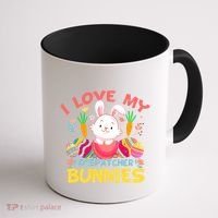 I Love My Dispatcher Bunnies 911 Dispatcher Easter Day Great Gift Coffee Mug thumb 1