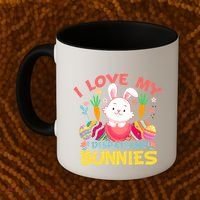 I Love My Dispatcher Bunnies 911 Dispatcher Easter Day Great Gift Coffee Mug thumb 2