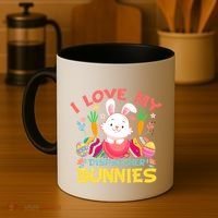 I Love My Dispatcher Bunnies 911 Dispatcher Easter Day Great Gift Coffee Mug thumb 4