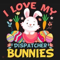 I Love My Dispatcher Bunnies 911 Dispatcher Easter Day Great Gift Ornament thumb 1