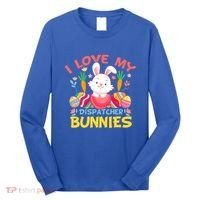 I Love My Dispatcher Bunnies 911 Dispatcher Easter Day Great Gift Long Sleeve Shirt thumb 0