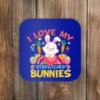 I Love My Dispatcher Bunnies 911 Dispatcher Easter Day Great Gift Coaster thumb 0