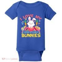 I Love My Dispatcher Bunnies 911 Dispatcher Easter Day Great Gift Baby Bodysuit thumb 0