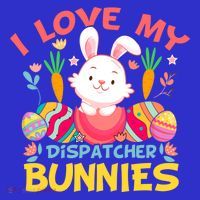 I Love My Dispatcher Bunnies 911 Dispatcher Easter Day Great Gift Baby Bodysuit thumb 2