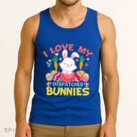 I Love My Dispatcher Bunnies 911 Dispatcher Easter Day Great Gift Tank Top thumb 3