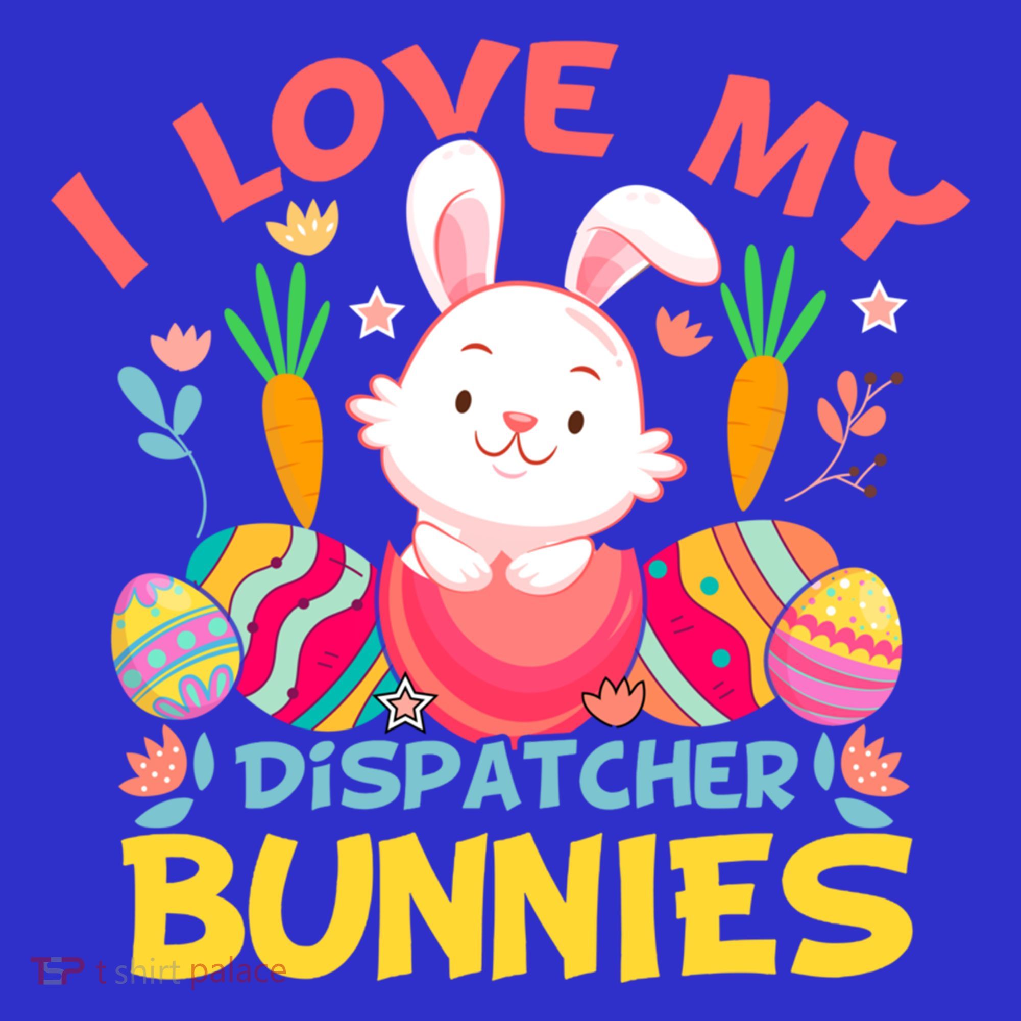 I Love My Dispatcher Bunnies 911 Dispatcher Easter Day Great Gift Kids Sweatshirt