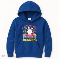 I Love My Dispatcher Bunnies 911 Dispatcher Easter Day Great Gift Kids Hoodie thumb 0