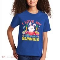 I Love My Dispatcher Bunnies 911 Dispatcher Easter Day Great Gift Kids T-Shirt thumb 2