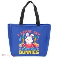 I Love My Dispatcher Bunnies 911 Dispatcher Easter Day Great Gift Tote Bag thumb 0