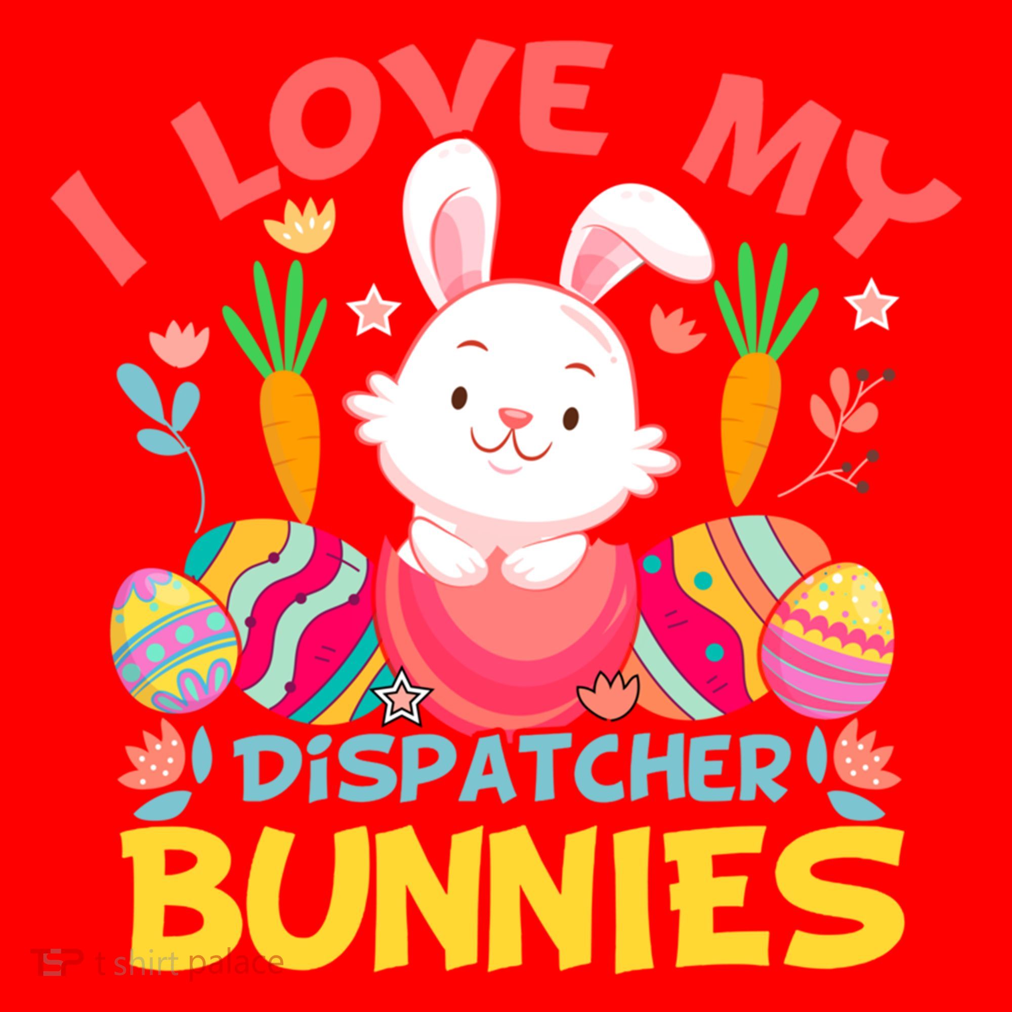 I Love My Dispatcher Bunnies 911 Dispatcher Easter Day Great Gift Santa Hat