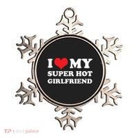I Love My Super Hot Girlfriend I Heart My Girlfriend Ornament thumb 0