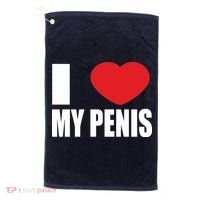I Love My Penis Lustig Macho Funny Party Golf Towel thumb 0