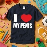 I Love My Penis Lustig Macho Funny Party Kids T-Shirt thumb 3