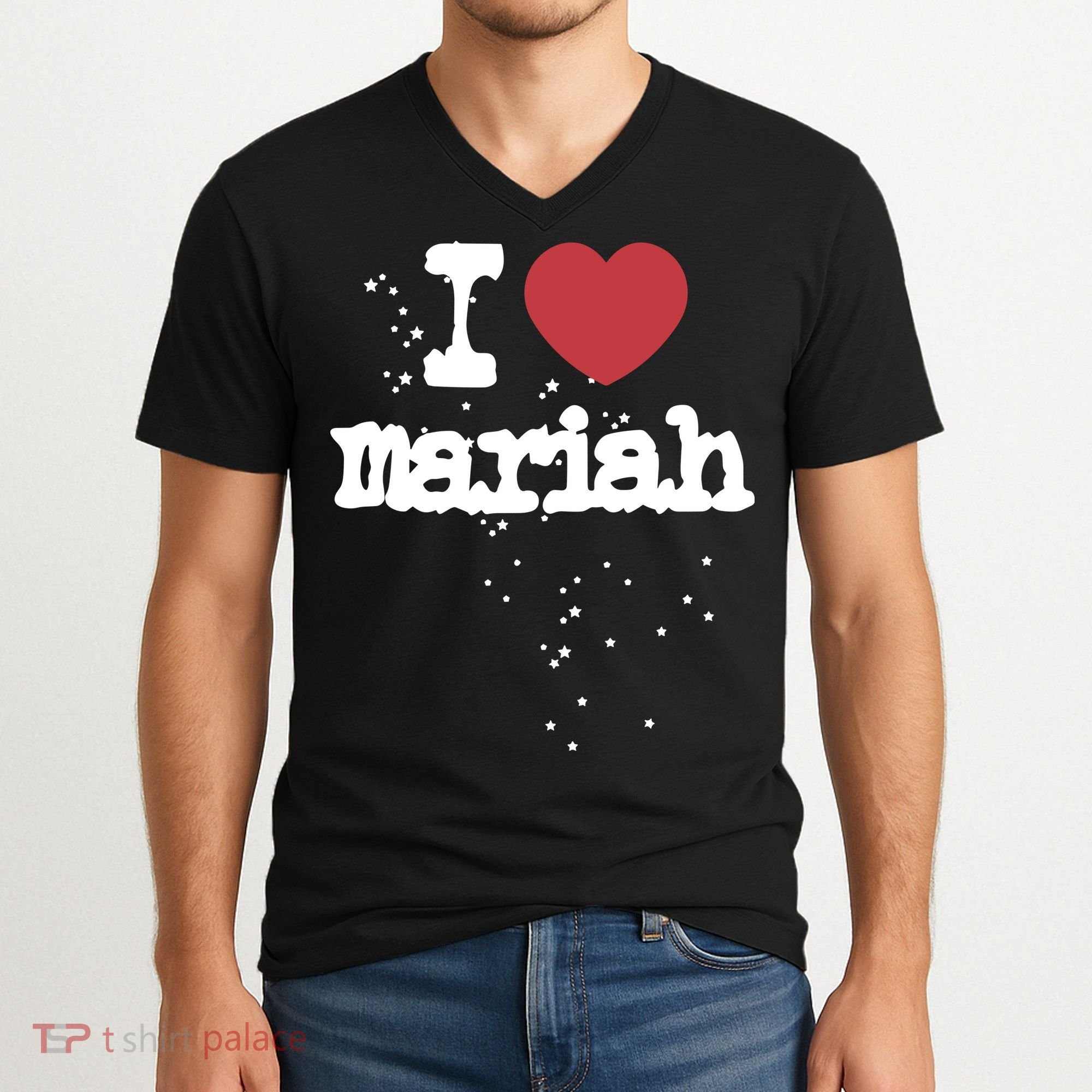 I Love M.A.R.I.A.H V-Neck T-Shirt