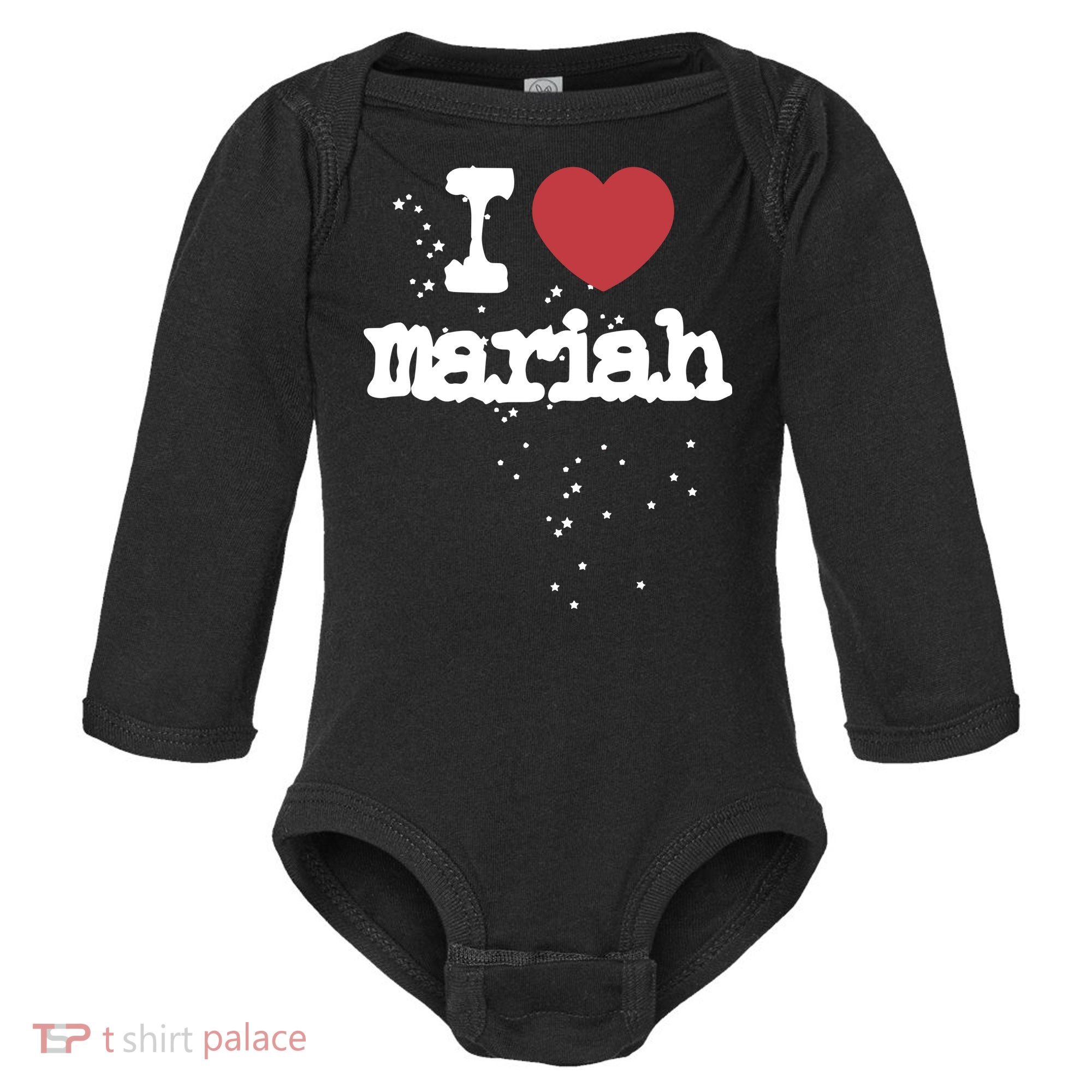 I Love M.A.R.I.A.H Baby Long Sleeve Bodysuit