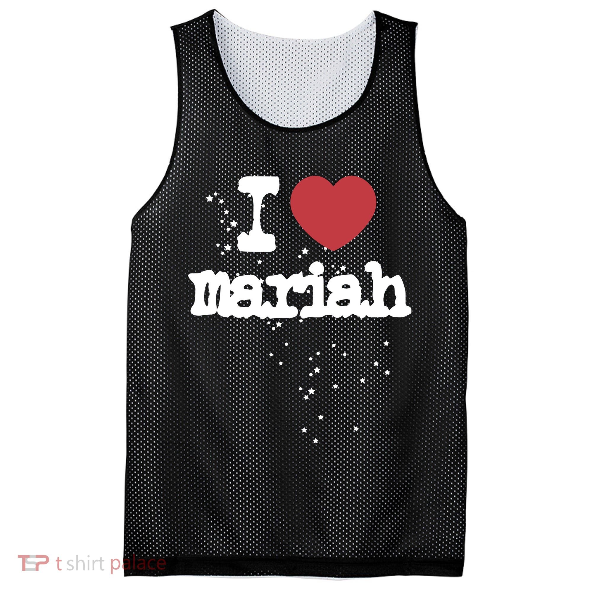 I Love M.A.R.I.A.H Mesh Reversible Basketball Jersey Tank