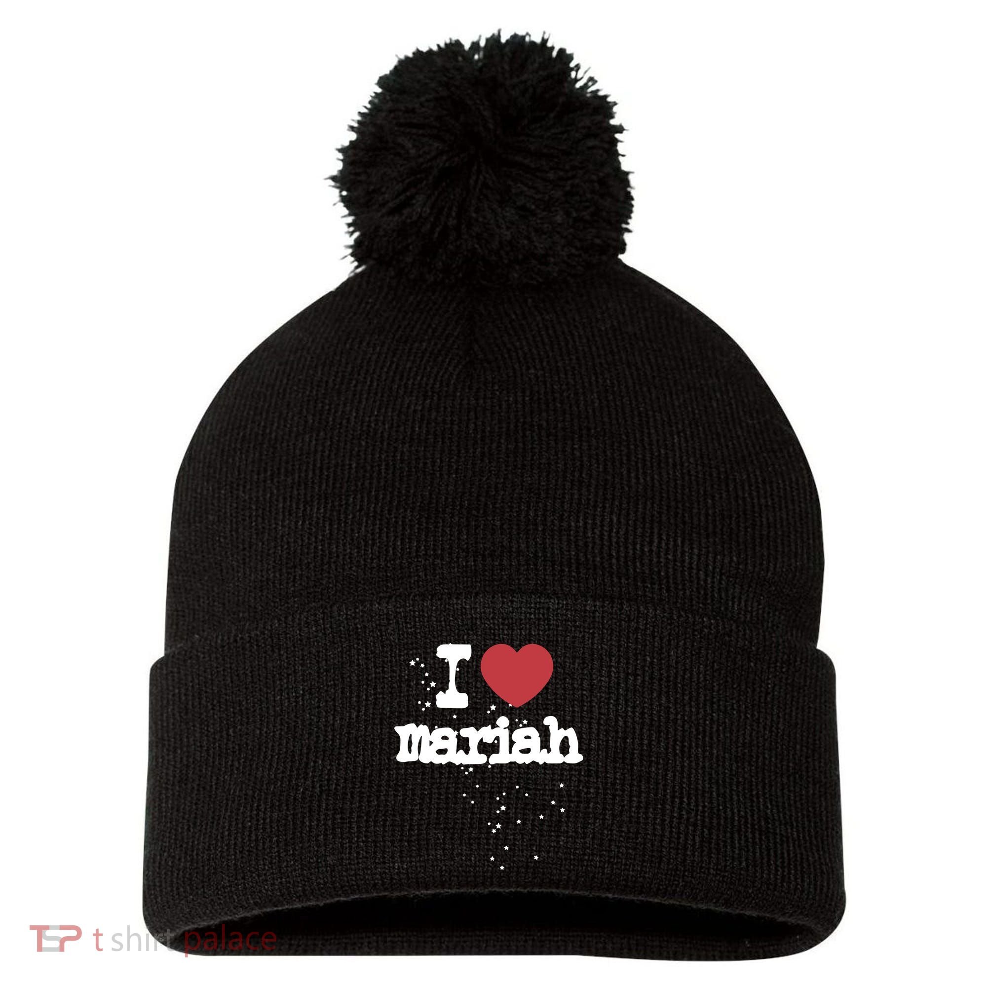 I Love M.A.R.I.A.H Pom Pom 12in Knit Beanie