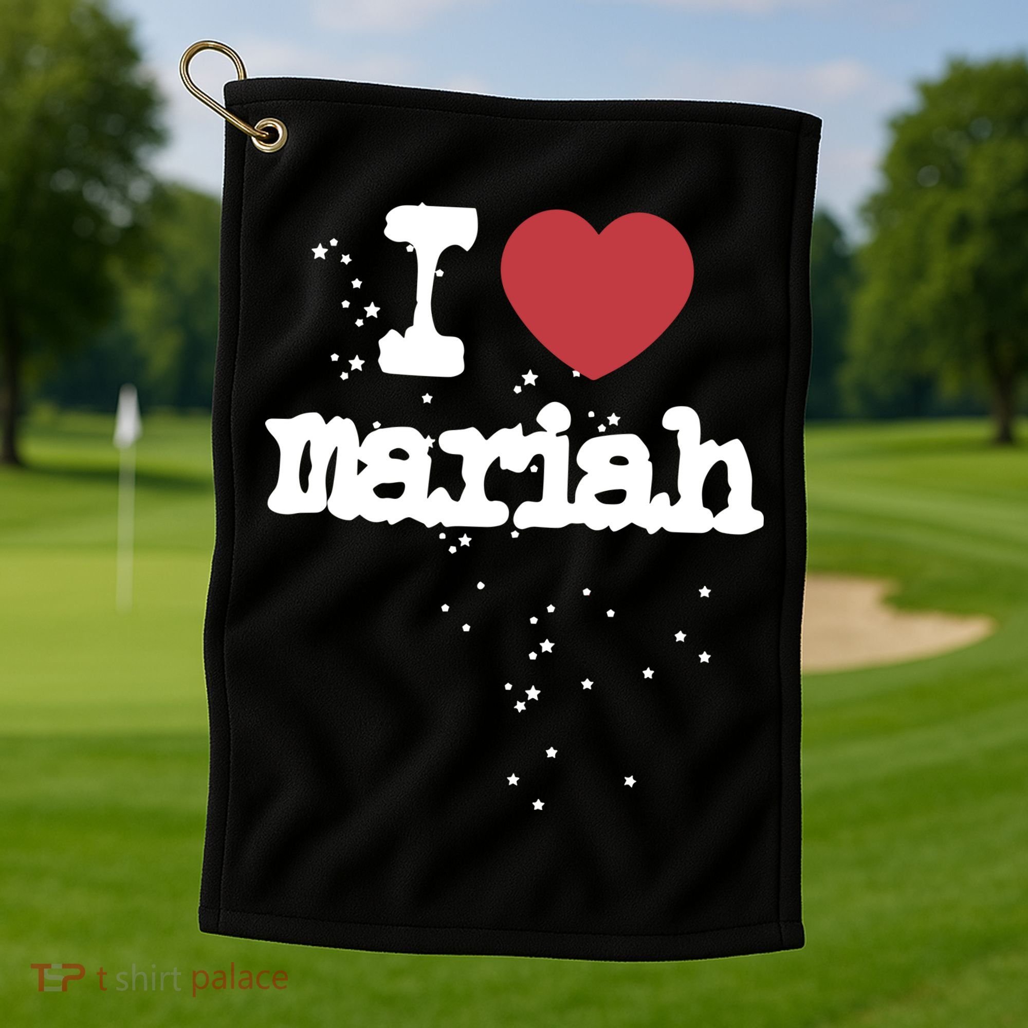 I Love M.A.R.I.A.H Golf Towel