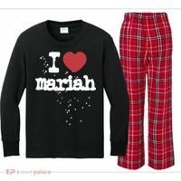 I Love M.A.R.I.A.H Kids Long Sleeve Plaid Pajama Set thumb 0