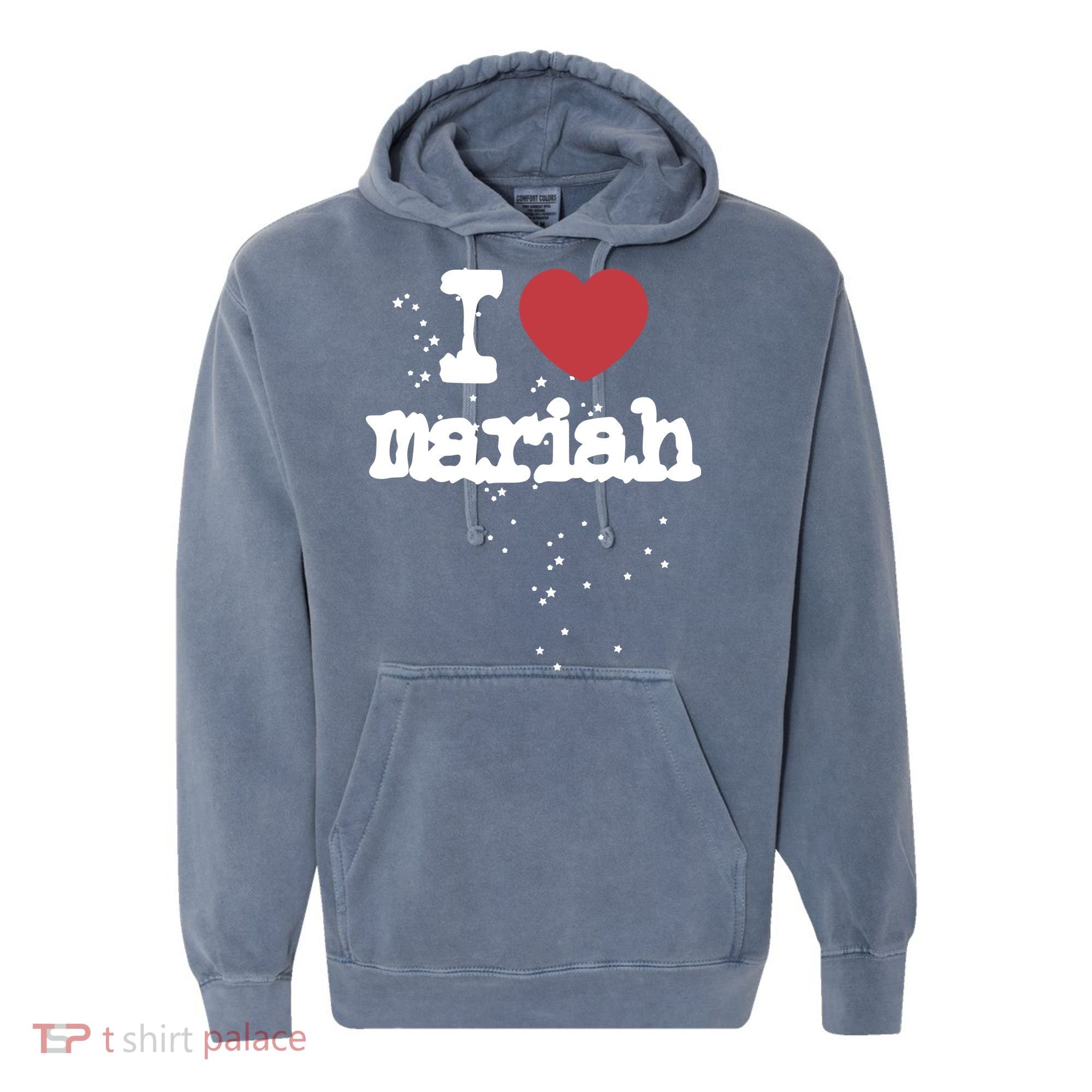 I Love M.A.R.I.A.H Comfort Colors Garment-Dyed Hooded Sweatshirt