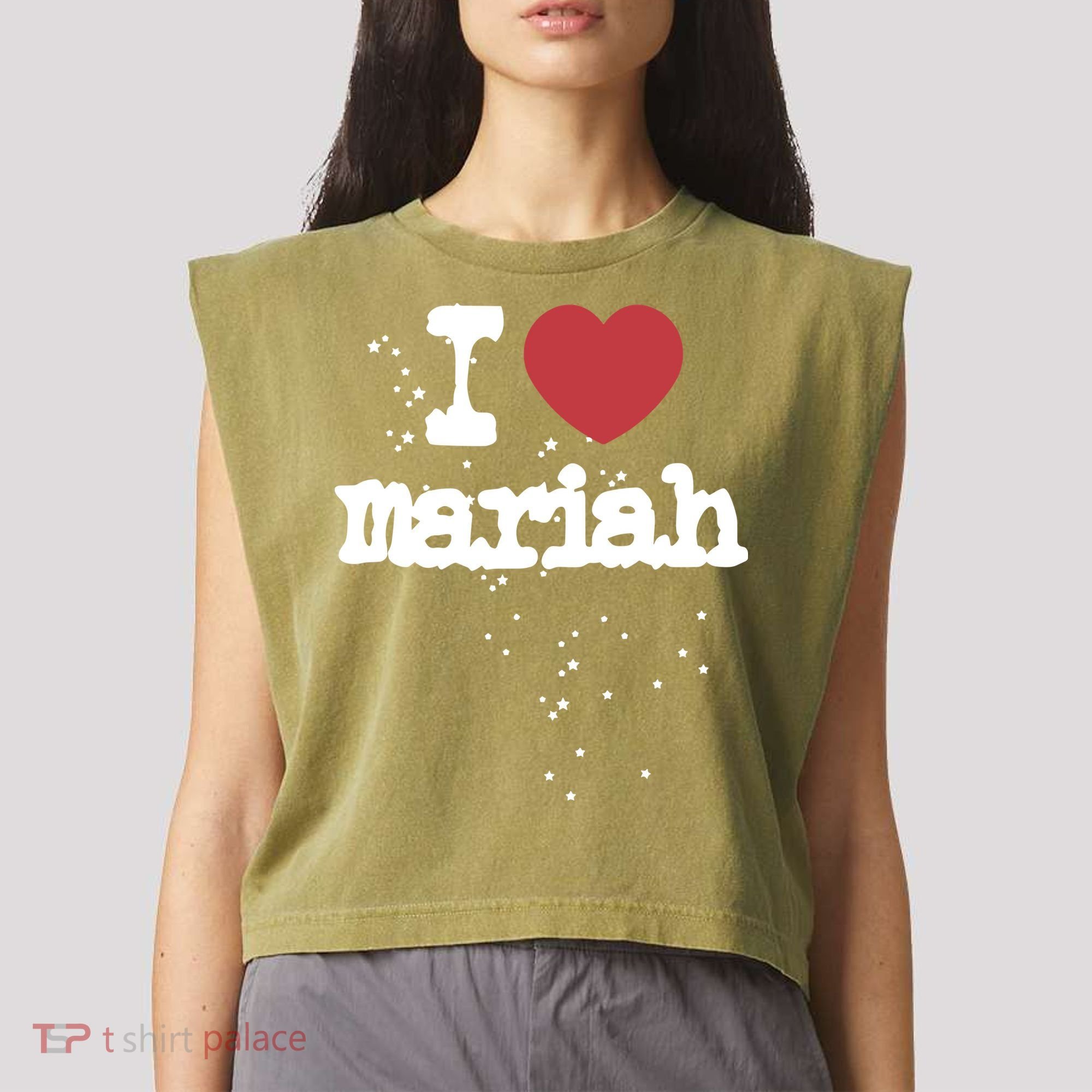 I Love M.A.R.I.A.H Garment-Dyed Women's Muscle Tee