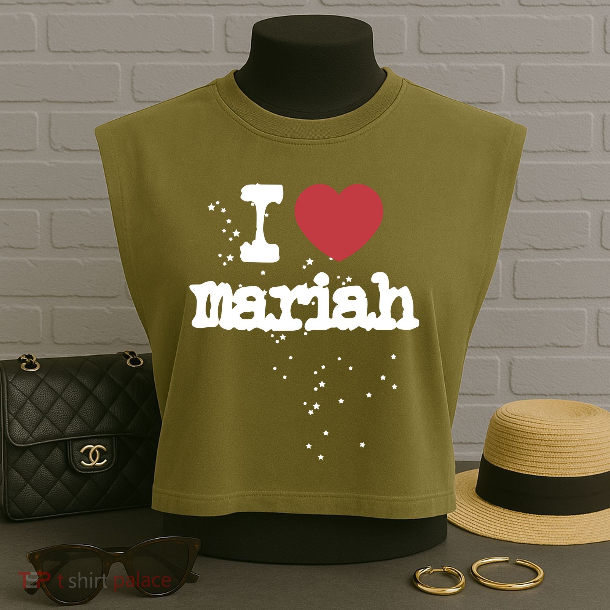 I Love M.A.R.I.A.H Garment-Dyed Women's Muscle Tee
