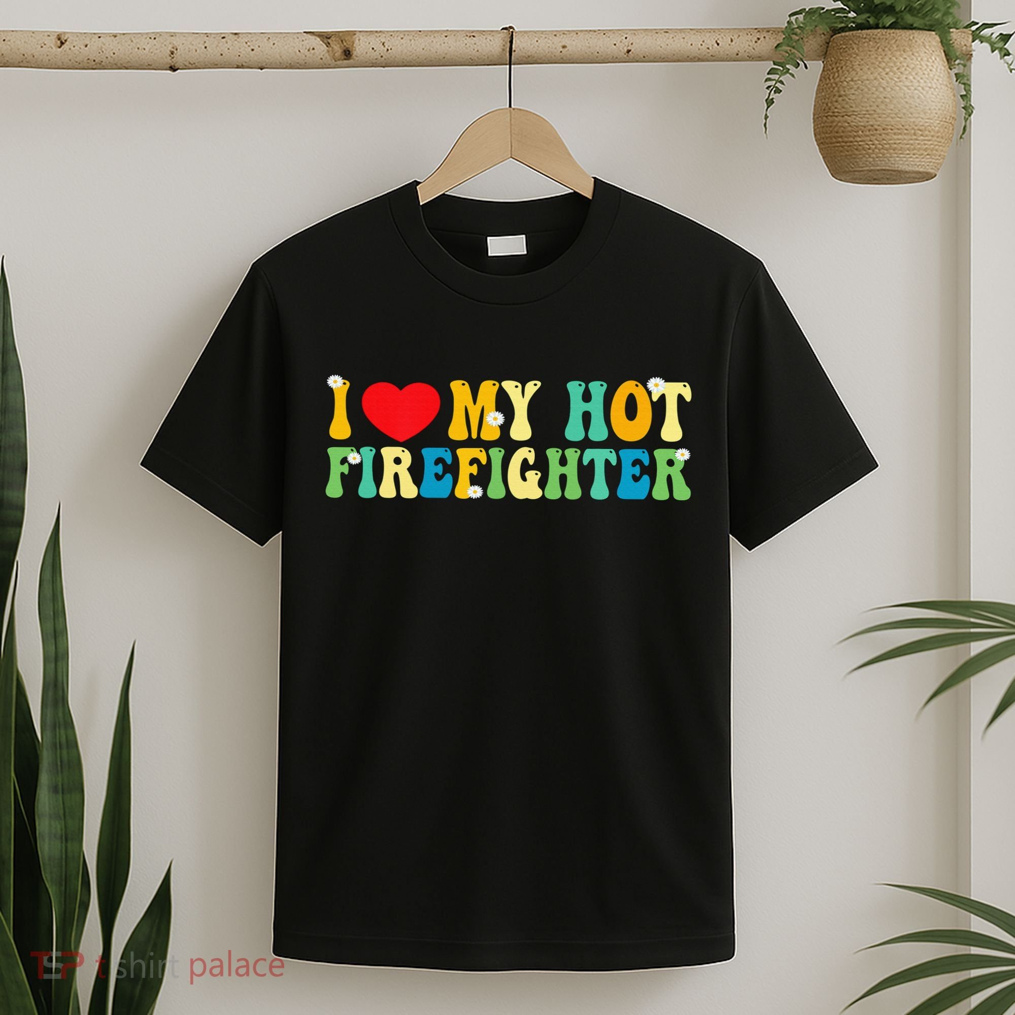 I Love My Hot Firefighter Boyfriend Couple Matching  T-Shirt