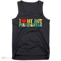 I Love My Hot Firefighter Boyfriend Couple Matching  Tank Top thumb 0