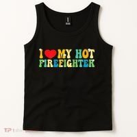 I Love My Hot Firefighter Boyfriend Couple Matching  Tank Top thumb 2