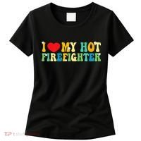 I Love My Hot Firefighter Boyfriend Couple Matching  Women's T-Shirt thumb 0