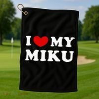 I Love My Miku Golf Towel thumb 1
