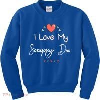 I Love My Scrappy Doo Cute Mothers Day Gift Kids Sweatshirt thumb 0