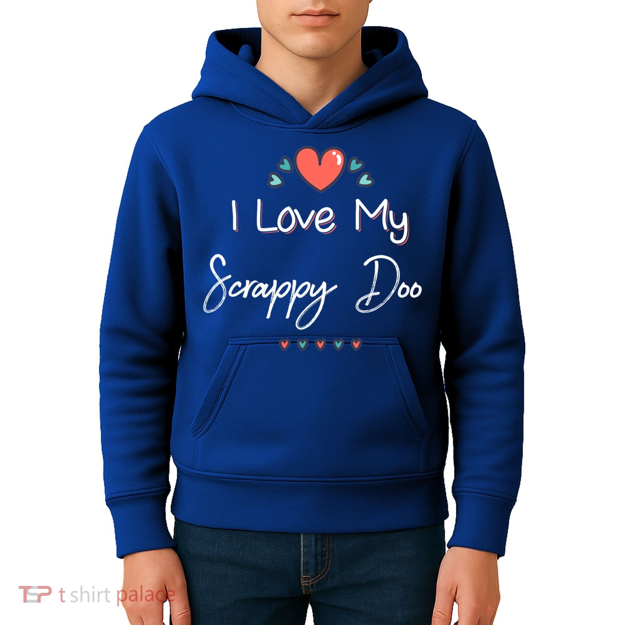 I Love My Scrappy Doo Cute Mothers Day Gift Kids Hoodie