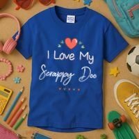 I Love My Scrappy Doo Cute Mothers Day Gift Kids T-Shirt thumb 3