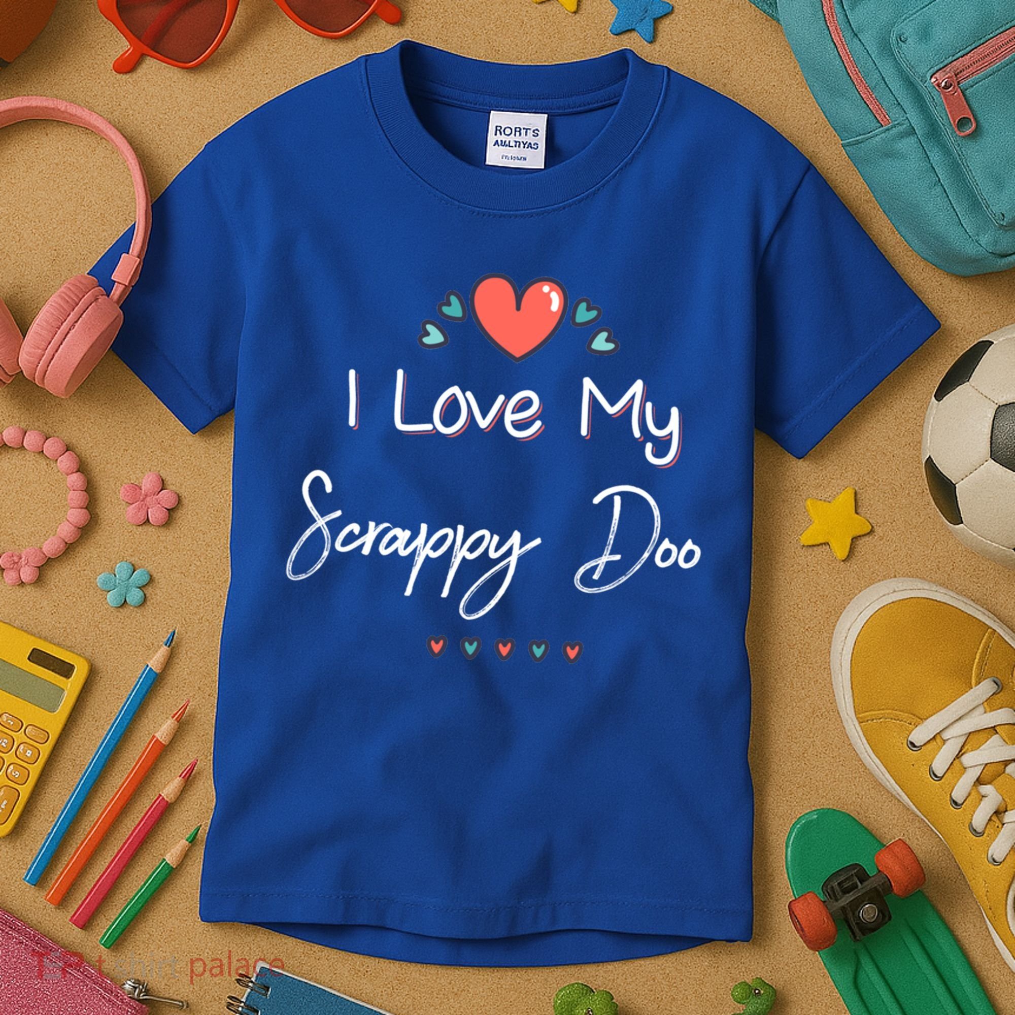 I Love My Scrappy Doo Cute Mothers Day Gift Kids T-Shirt