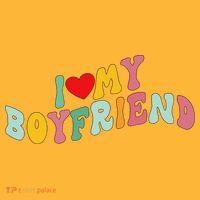 I Love My Boyfriend Groovy I Red Heart My Boyfriend BF Pom Pom 12in Knit Beanie thumb 2