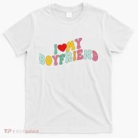 I Love My Boyfriend Groovy I Red Heart My Boyfriend BF T-Shirt thumb 0