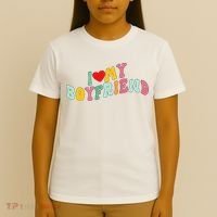 I Love My Boyfriend Groovy I Red Heart My Boyfriend BF T-Shirt thumb 4