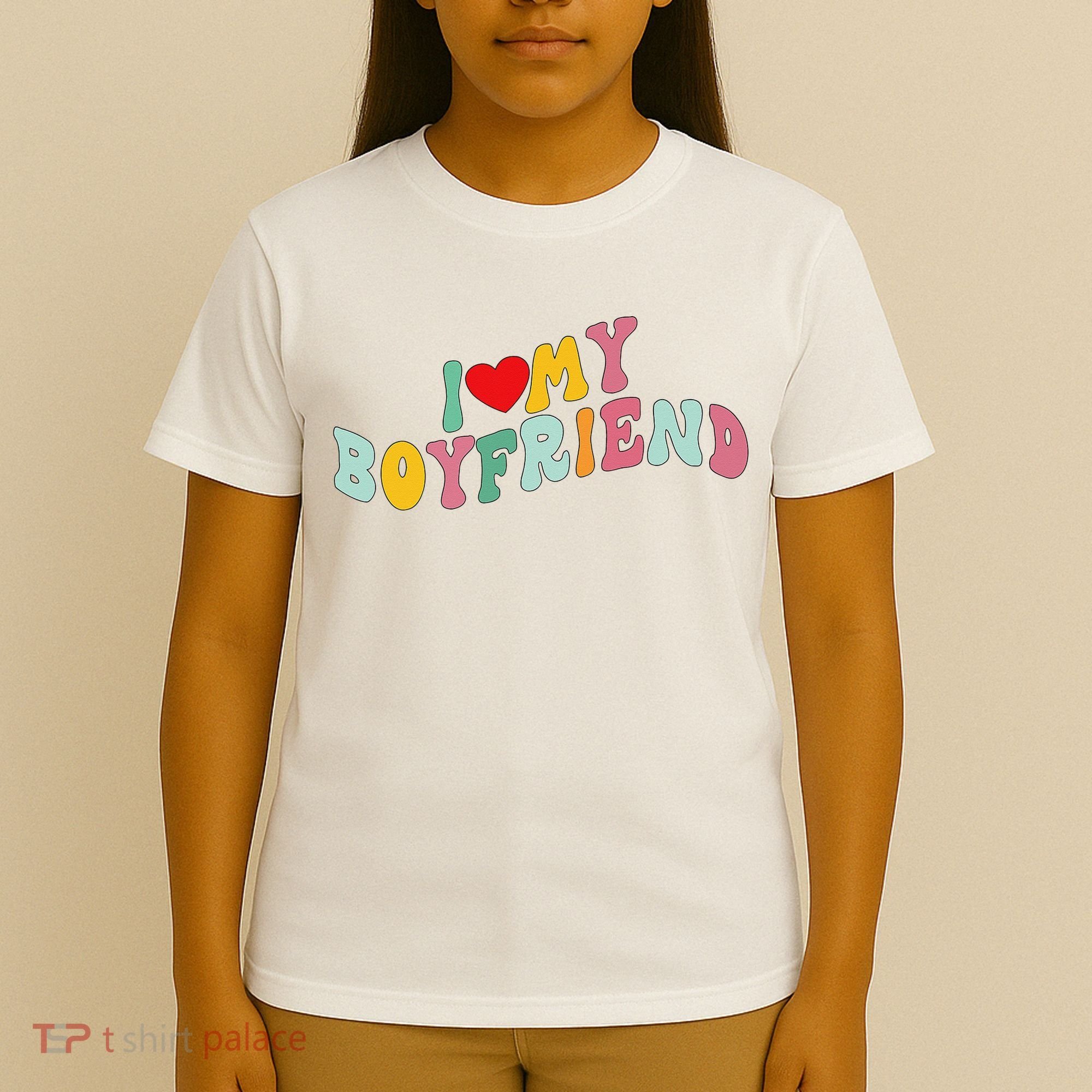 I Love My Boyfriend Groovy I Red Heart My Boyfriend BF T-Shirt