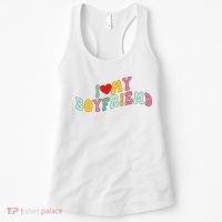 I Love My Boyfriend Groovy I Red Heart My Boyfriend BF Women's Tank Top thumb 0