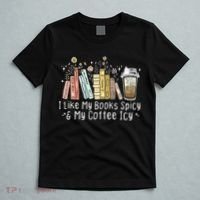 I Like My Books Spicy And My Coffee Icy, Spicy Book Coffee T-Shirt thumb 5