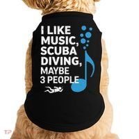 I Like Music Scuba Diving Maybe Three People Dad Fathers Doggie Tank thumb 0