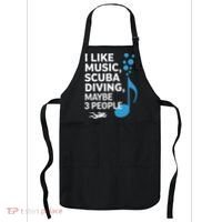 I Like Music Scuba Diving Maybe Three People Dad Fathers Apron thumb 0