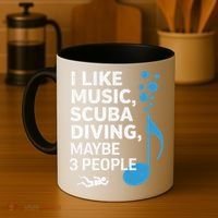I Like Music Scuba Diving Maybe Three People Dad Fathers Coffee Mug thumb 4